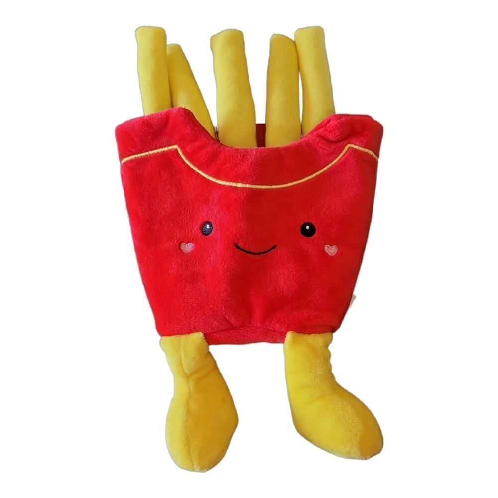 French fries smiley face yummy removable fry stuffed plush Adorable Kawaii